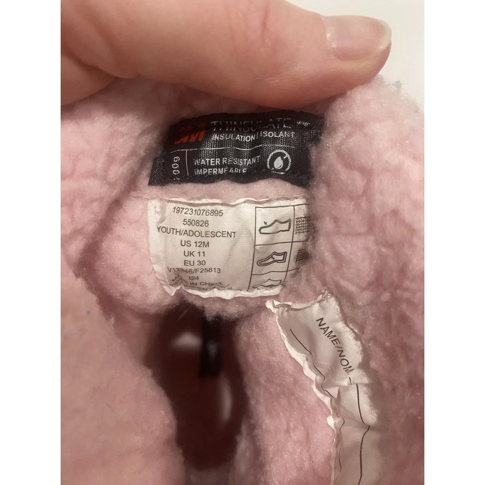 Lands' End Kids Pink Winter Snow Boots US 12 Toddler Insulated Water Resistant